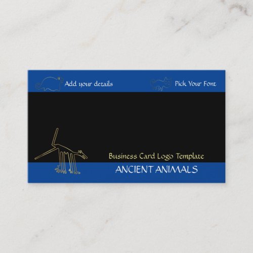 Geoglyphs Ancient Animal Gold Logo Business Card