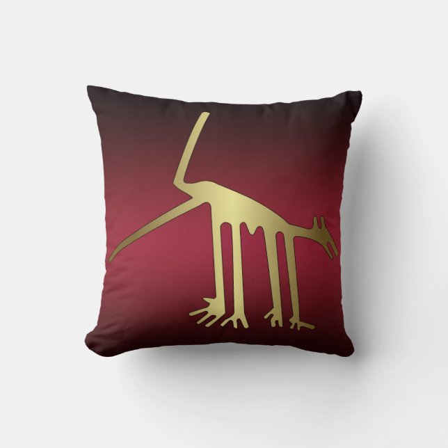 Geoglyphs Nazca Peru Animals Throw Pillow (Front)