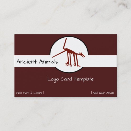 Geoglyphs Peru Ancient Animal Logo Business Card