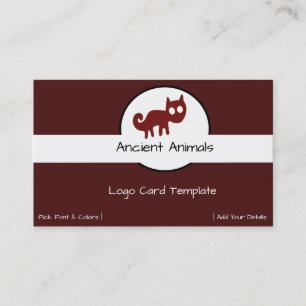 Geoglyphs Peru Red Fox Cat Logo Business Card