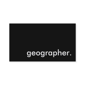 geographer. business card