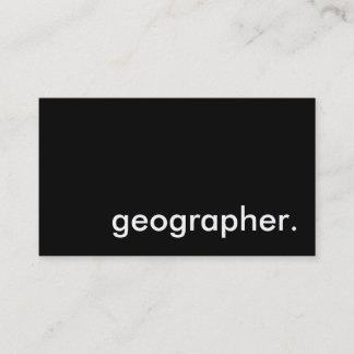 geographer. business card