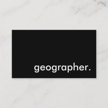 Geographer. Business Card by asyrum at Zazzle