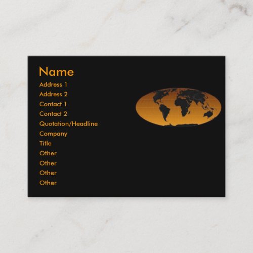 Geographic Profile Card Business Cards