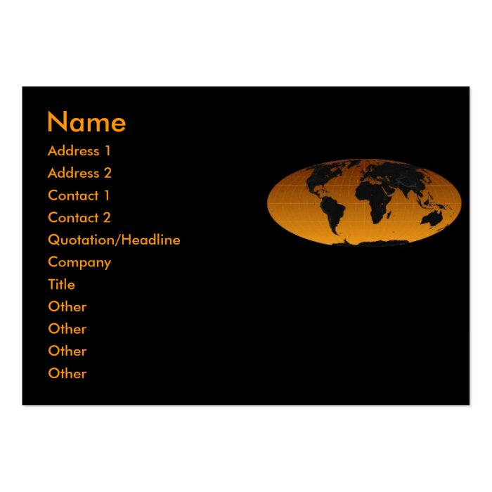 Geographic Profile Card Business Cards