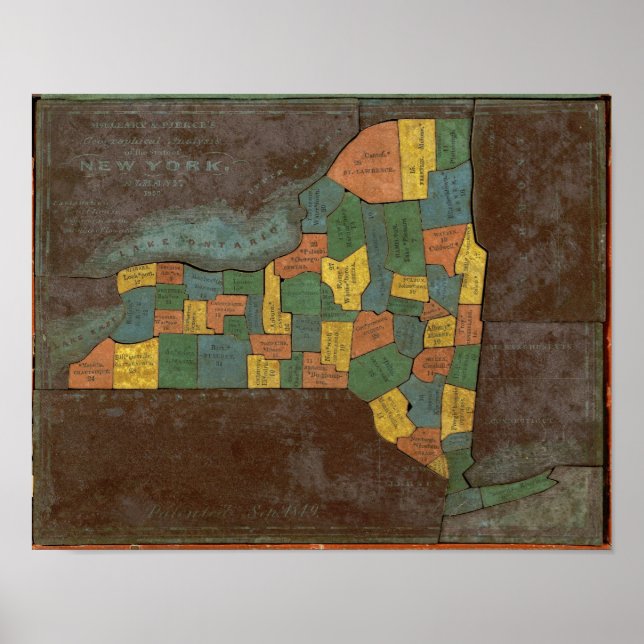 Geographical Analysis of the State of New York Poster (Front)