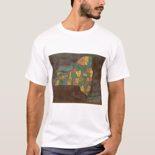 Geographical Analysis of the State of New York T_Shirt