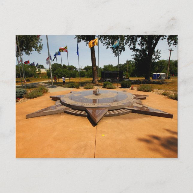 Geographical Center Monument, Belle Fourche, SD Postcard (Front)