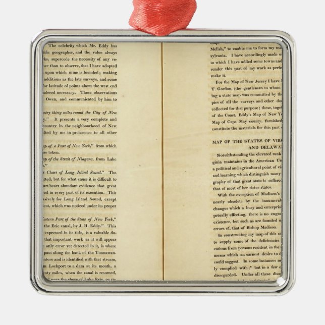 Geographical Memoir 2 Metal Ornament (Front)