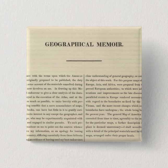 Geographical Memoir 4 Button (Front)