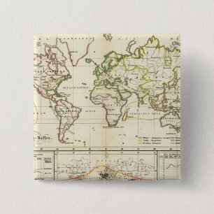 Geographical spread of the human race pinback button