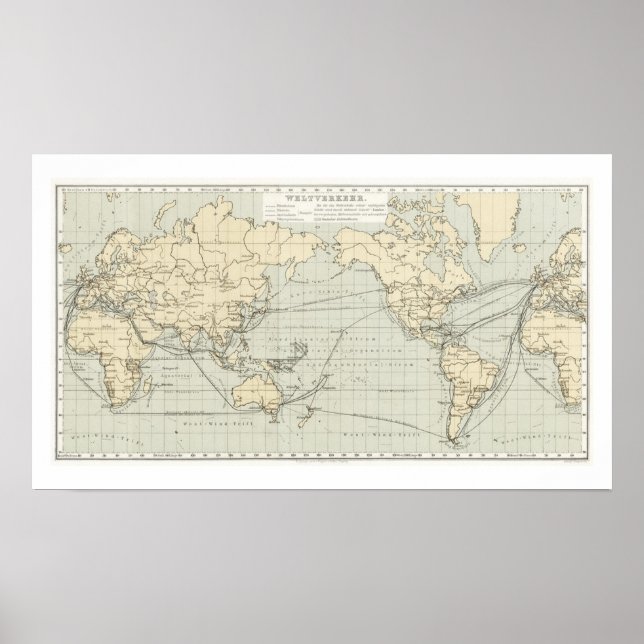 Geographical-Statistical World Map Poster (Front)