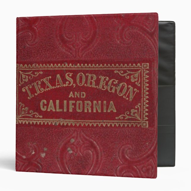 Geographical view of Texas 3 Ring Binder (Front/Inside)