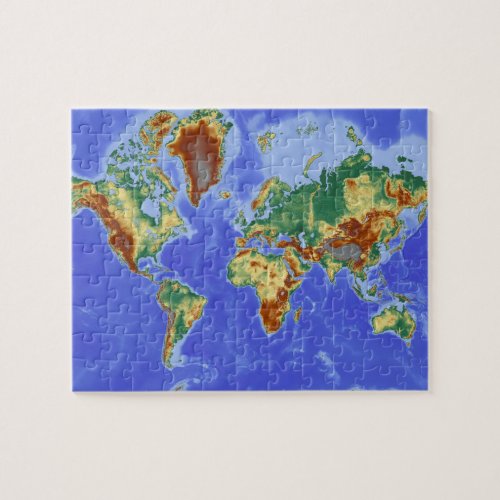 Geographical World Atlas Map Continents Jigsaw Puzzle