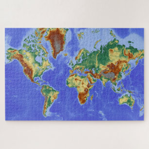 Geographical World Atlas Map Continents Jigsaw Puzzle