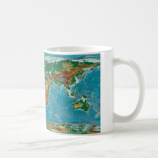 Geographical World Map Coffee Mug (Right)