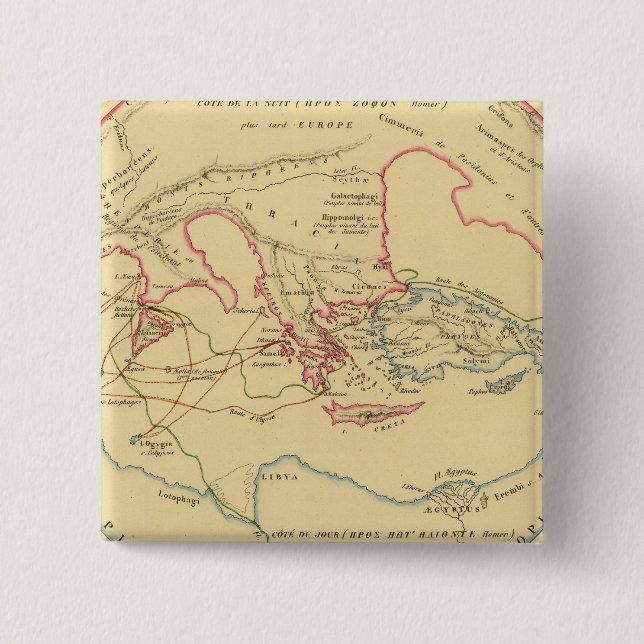 Geographie des Grecs Primitive Button (Front)