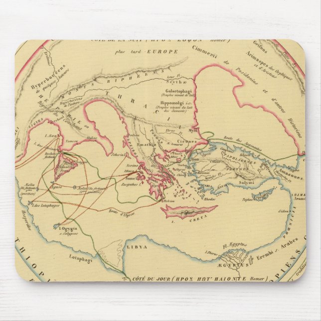 Geographie des Grecs Primitive Mouse Pad (Front)