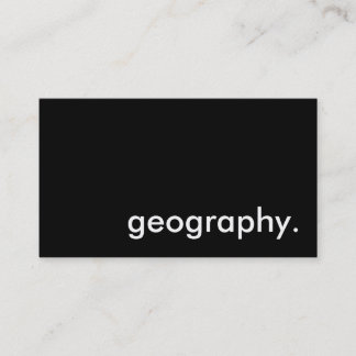 geography. business card