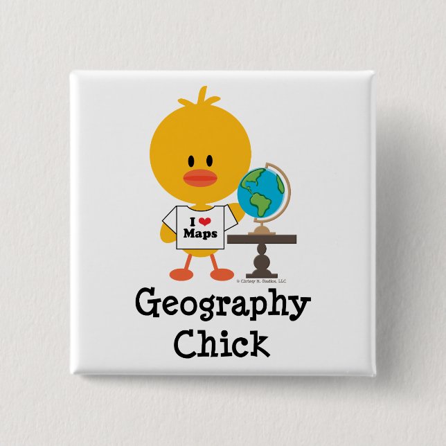 Geography Chick Button (Front)