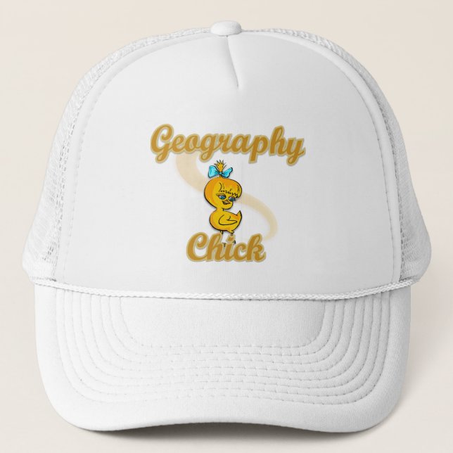 Geography Chick Trucker Hat (Front)
