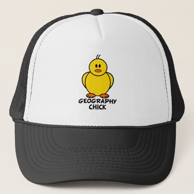 Geography Chick Trucker Hat (Front)