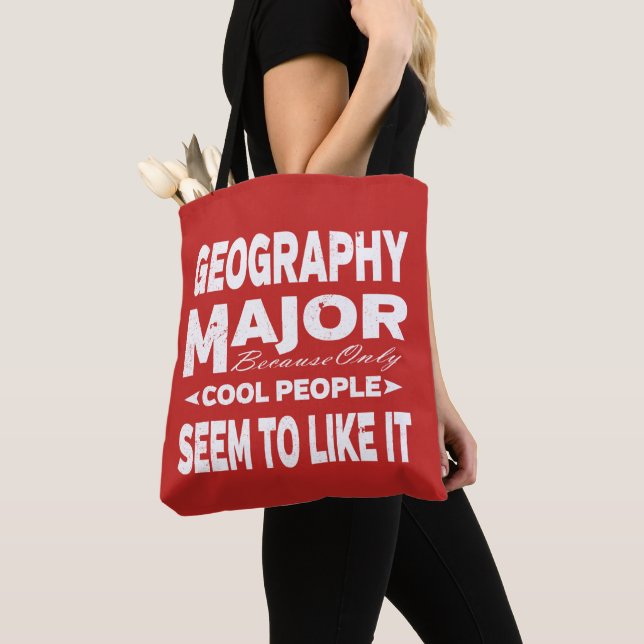 Geography College Major Cool People Tote Bag (Close Up)