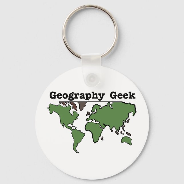 Geography Geek Keychain (Front)