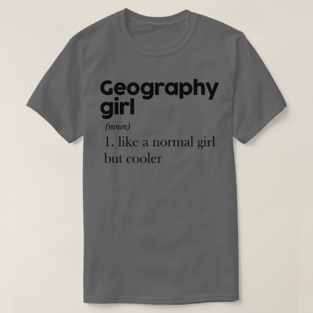 Geography Girl 2  T-Shirt (Design Front)