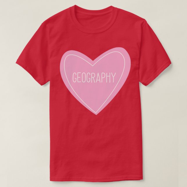 Geography Heart  T-Shirt (Design Front)