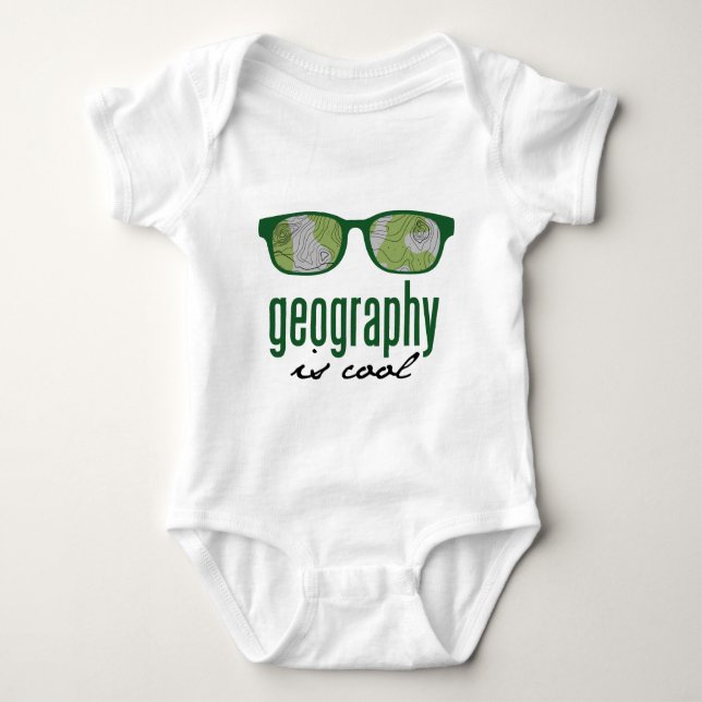 Geography Is Cool Baby Bodysuit (Front)