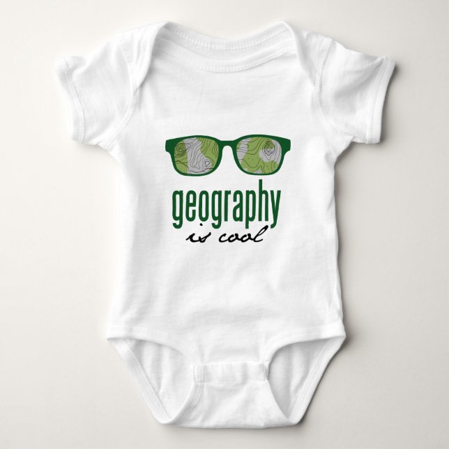 Geography Is Cool Baby Bodysuit (Front)