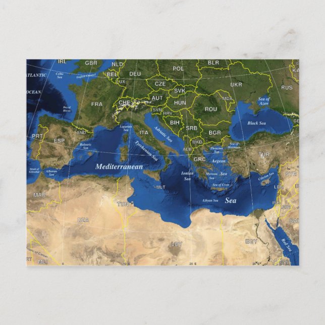 geography map postcard (Front)