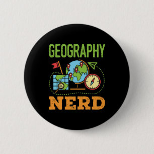 Geography Nerd Button