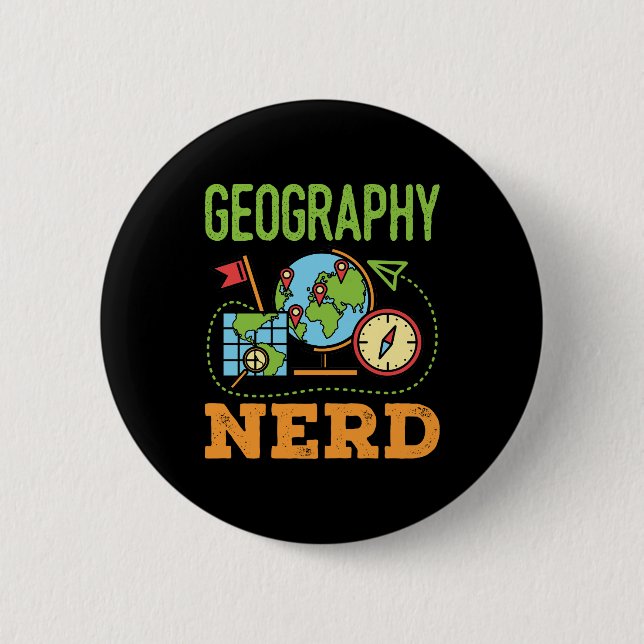 Geography Nerd Button (Front)