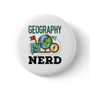Geography Nerd Button
