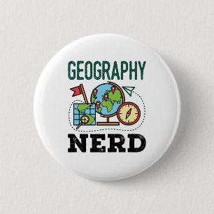 Geography Nerd Button