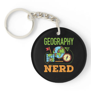 Geography Nerd Keychain