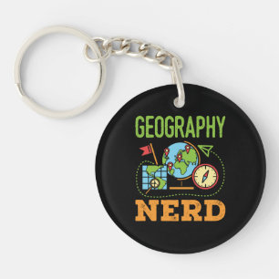 Geography Nerd Keychain