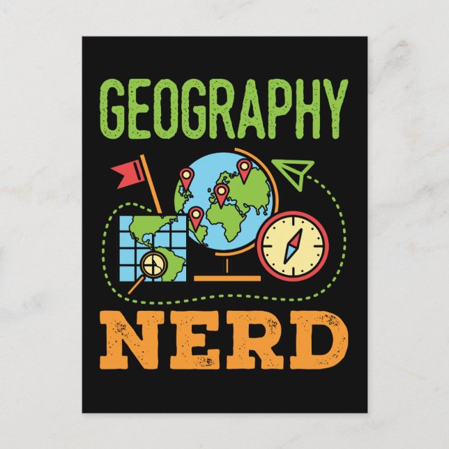 Geography Nerd Postcard (Front)