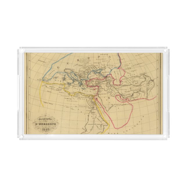 Geography of Herodotus Acrylic Tray (Front)
