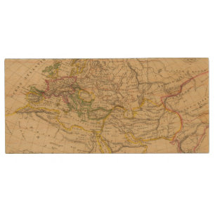 Geography of the Middle Ages Wood Flash Drive