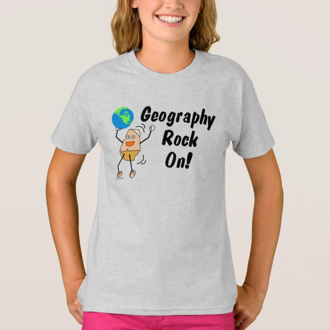 Geography Rock On T-Shirt (Front)