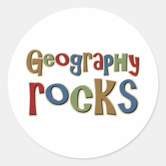 Geography Rocks Classic Round Sticker (Front)