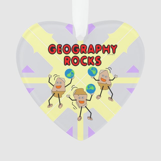 Geography Rocks Ornament (Front)