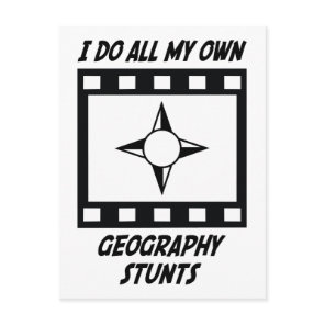 Geography Stunts Postcard