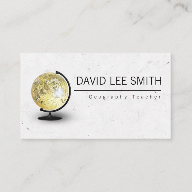 Geography Teacher Business Card (Front)