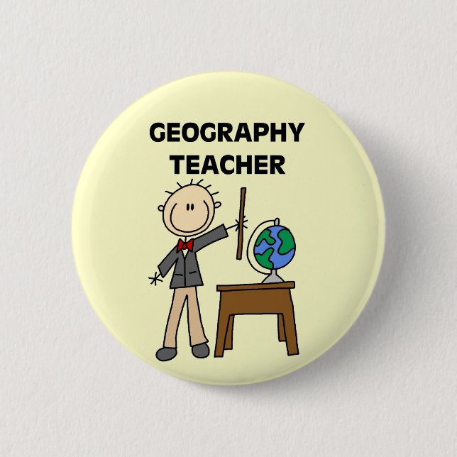 Geography Teacher Button (Front)