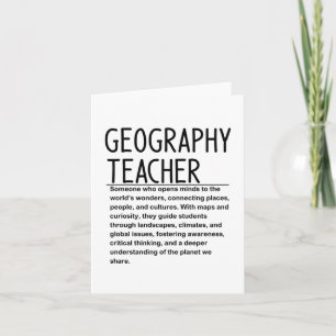 Geography teacher card