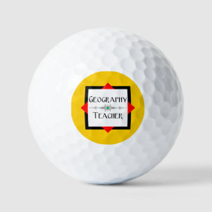 Geography Teacher Color Block Golf Balls